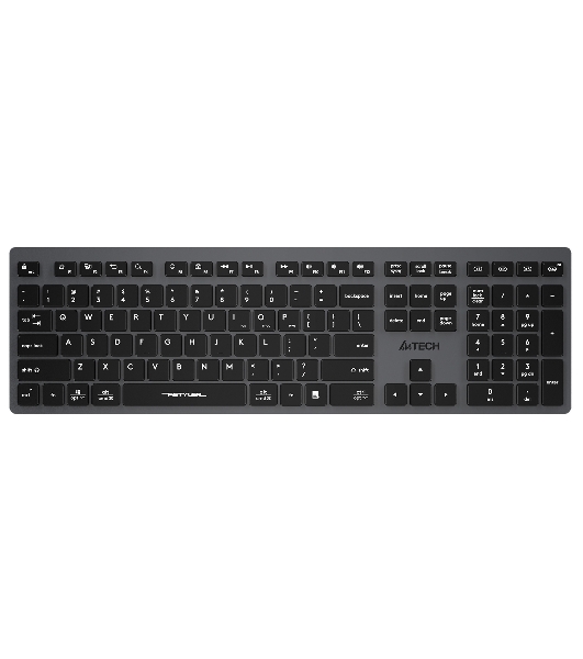 Клавиатура беспроводная A4Tech Fstyler FBX50C, USB, Bluetooth/Радиоканал, серый