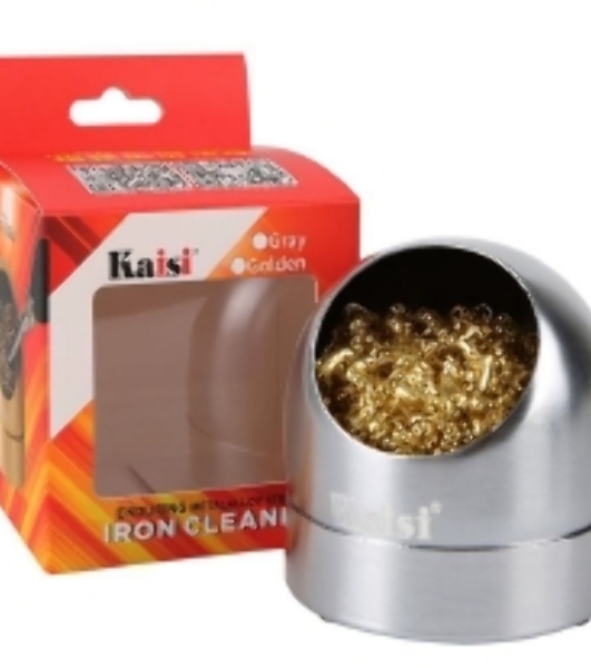 Губка металлическая для чистки наконечников паяльника Kaisi Grey