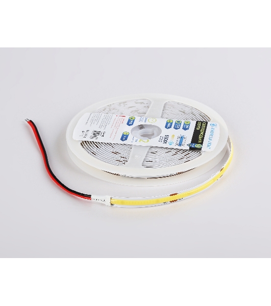 Светодиодная лента Ambrella light GS4703 COB 480Led /12W m/ 24V IP20 6500K/ 5000*8*1.54mm (2 конт.)