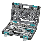 Набор инструментов Stels 14105, 1/2'' 1/4'' CrV пластиковый кейс  82 предм., фото2