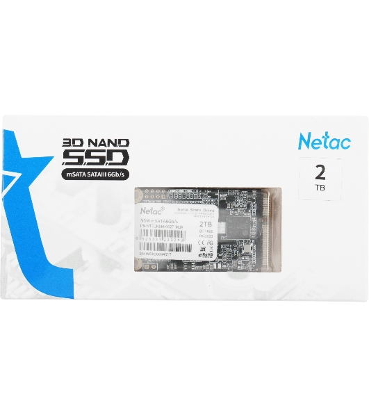 Накопитель SSD Netac N5M, 2048GB, mSATA, R/W 545/500