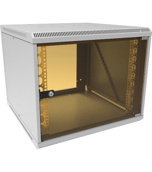 Шкаф коммутационный Suprlan (05-1096) настенный 12U 600x600 мм пер. дв. стекл направл. под закл. гайки 70 кг RAL 7035 535 мм 22.69 кг 500 мм