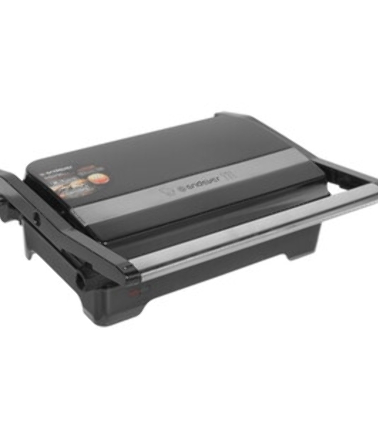 Гриль-пресс электрический Endever Grillmaster 119, черный/металлик