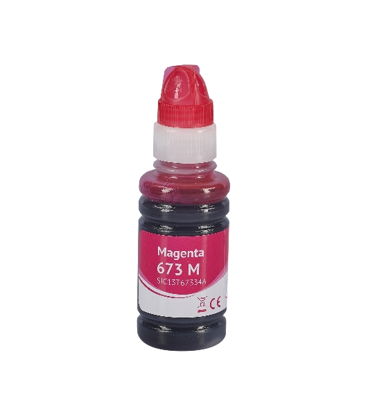 Контейнер с чернилами Sakura C13T67334A (673 M) для Epson, пурпурный, 5400 к., 70 мл.