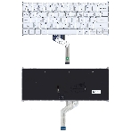 Клавиатура для ноутбука Acer Swift 5 SF514-52T серебристая с подсветкой, фото3