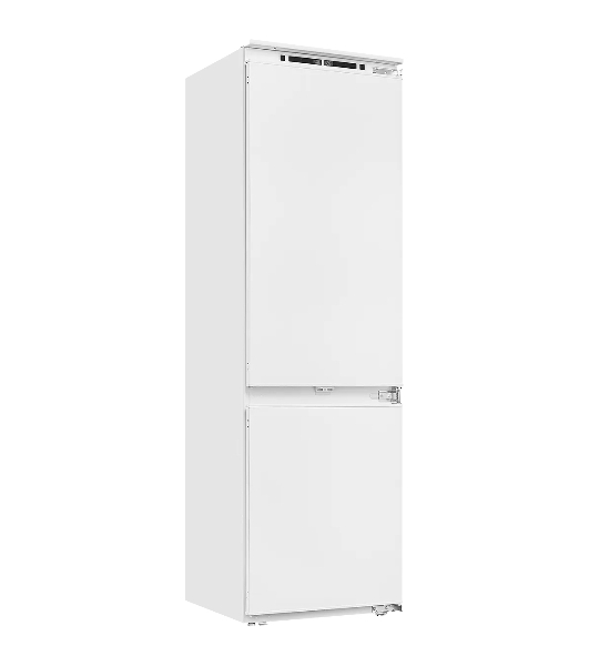 Встраиваемый холодильник Kuppersberg RBN 1760, High-Tech, объем 237 л, скользящий фасад, электронное управление, No Frost, антибактериальный пластик, звуковой сигнал при открытой дверце, перенавешиваемые двери, LED освещение, уровень шума 41 дБ, энергоэффективность А+, белый