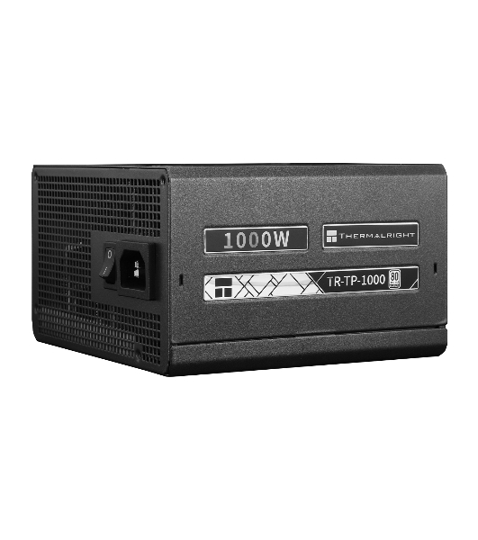 Блок питания Thermalright, 1000W 80+ Platinum (ATX, 3.0, PCIe 5.0, Full modular, 1x24(20+4)pin, 1xCPU 8(4+4)pin, 2xPCIe*2 8(6+2)pin, 1x12VHPWR PCIe 5.0 12+4pin 600мм, 6xSATA3, 4xMOLEX4pin, Active, 120x120мм, 150x140x86мм, APFC, OPP, OVP, OTP, OCP, SCP, UVP, черный)