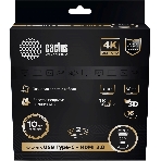 Кабель аудио-видео Cactus CS-USBC-HDMI-2-2 USB Type-C (m)/HDMI (m) 2м. позолоч.конт. черный, фото5