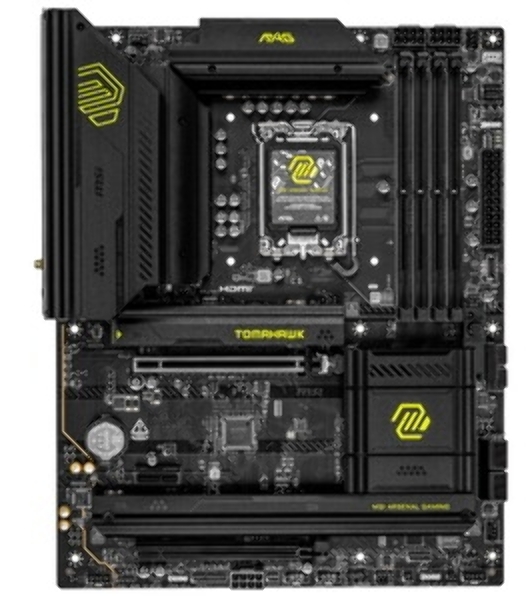 Материнская плата MSI MAG B860 TOMAHAWK WIFI, LGA 1851, Intel B860, 4xDDR5, 4xSATA, 3xM.2, 1xPCIe 4.0 x4, 1xPCIe 5.0 x16, 1xDP, 1xHDMI, 1xUSB-C, 1x 5Gb LAN, 4xUSB-A 2.0, 4xUSB-A 3.2 Gen 2, 7.1, 2x3.5 мм, TOSLINK, ATX