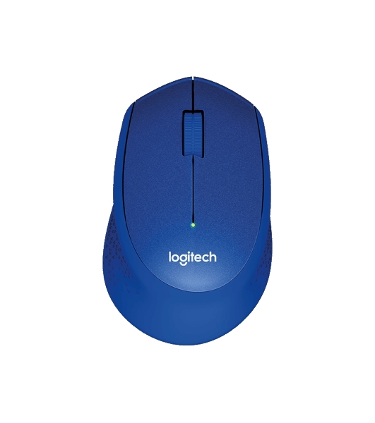 Мышь беспроводная Logitech M330 SILENT PLUS синий, 1000 dpi, радиоканал, USB, кнопки - 3