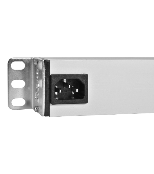 Блок розеток Rem-10 без шнура с фил. и инд., 7 Schuko, вход IEC 60320 C14, 10A, алюм., 19' (R-10-7S-FI-440-Z)