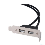 Планка USB 2.0 на заднюю панель низкопрофильная Cablexpert CCUSBRECEPTACLE-LP, 2 порта USB, фото8