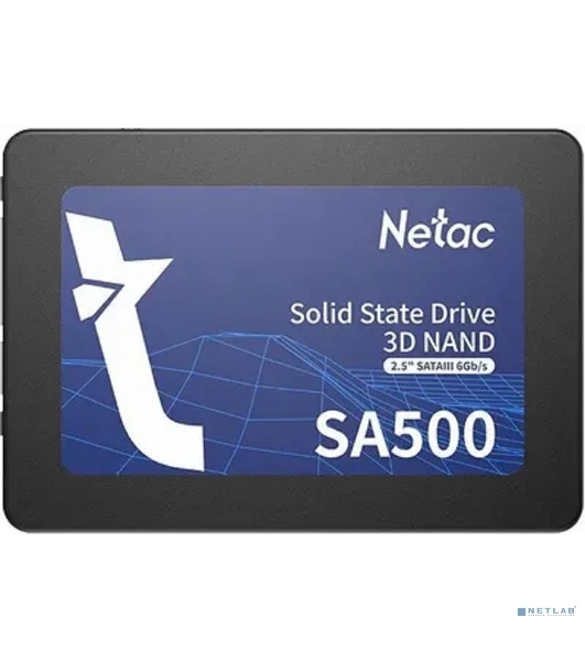 Накопитель SSD Netac SA500, 480Gb, SATA III, 2.5', R/W 520/450