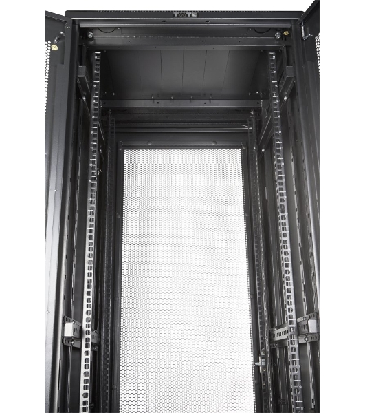Шкаф 19' Business, 42U 600x800, черный, передняя дв. перфорир., задняя дв. распашная перфорир.