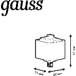 Адаптер Gauss для подключения светильника к трековой системе, черный 1/50 TR124, фото2