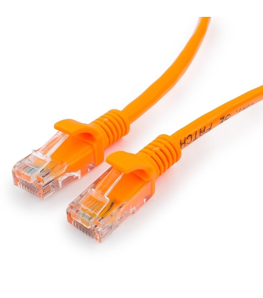 Патч-корд UTP Cablexpert PP12-0.5M/O cat.5e, 0.5м, литой, многожильный, оранжевый