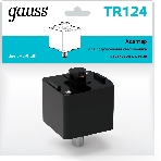 Адаптер Gauss для подключения светильника к трековой системе, черный 1/50 TR124, фото 1