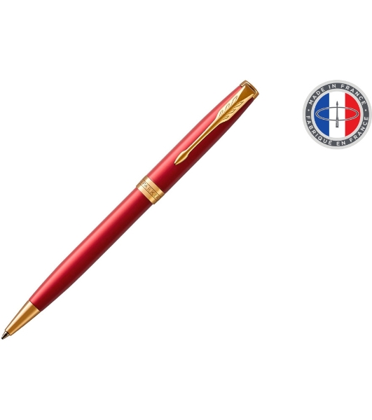 Ручка шариковая Parker Sonnet Core K539 (CW1931476) LaqRed GT M, черные чернила, подарочная коробка