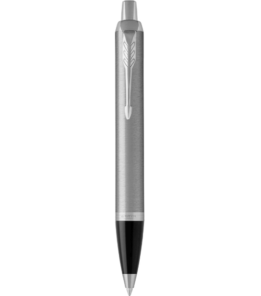 Ручка шариковая Parker IM Essential K319 (CW2143631) Brushed Metal CT, M, синие чернила, подарочная коробка