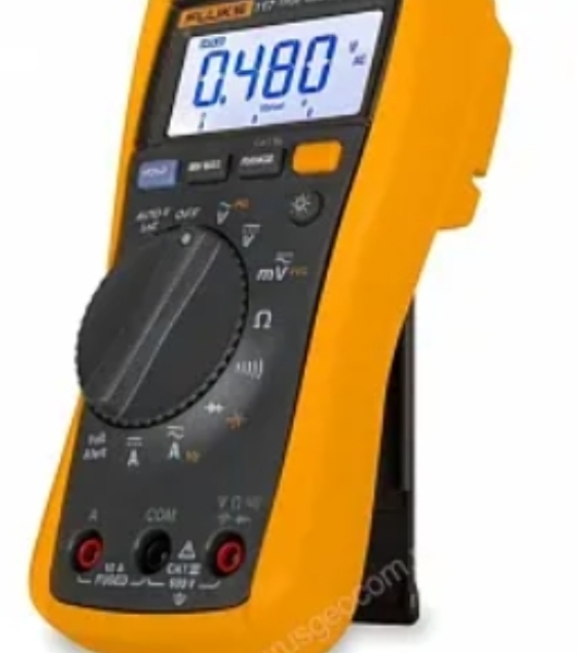 Мультиметр FLUKE 117цифровая 600мА Диод тест черный, желтый 0,55кг