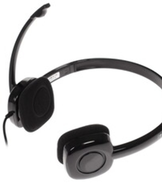 Гарнитура Logitech H151 чёрный, проводная, 3.5 мм