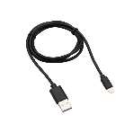 Кабель Rexant USB-Lightning 2 А, 1 м, черный ПВХ, фото 1