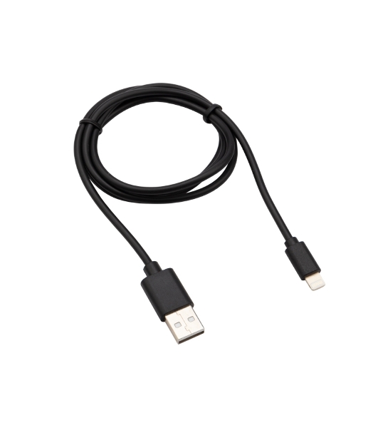Кабель Rexant USB-Lightning 2 А, 1 м, черный ПВХ