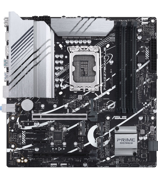 Материнская плата ASUS PRIME Z790M-PLUS, LGA 1700, Intel Z790, 4xDDR5, 4xSATA, 3xM.2, 1xPCIe 4.0 x4, 1xPCIe 5.0 x16, 2xPCIe x1, 1xDP, 1xHDMI, 1x 1Gb LAN, 1xUSB-C 3.2 Gen 2x2, 1xUSB 3.2 Gen 2, 4xUSB 3.2 Gen 1, 2xUSB 2.0, 3x3.5 мм, 7.1, mATX