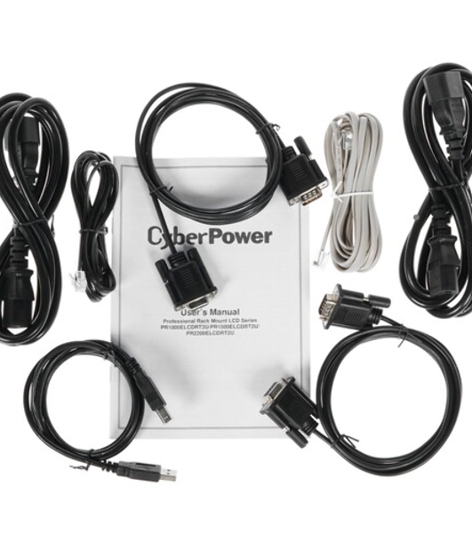 Источник бесперебойного питания CyberPower PR1500ELCDRT2U/1500 ВА/1350 Вт/USB/RJ-11/RJ-45/8 х IEC 320 C13 (компьютерная)