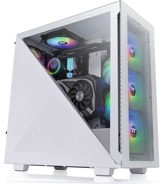 Компьютерный корпус Thermaltake Divider 300 TG ARGb белый без БП ATX 2x120мм 2xUSB 3.0 audio front door bott PSU