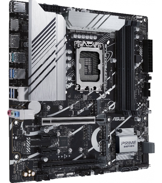 Материнская плата ASUS PRIME Z790M-PLUS, LGA 1700, Intel Z790, 4xDDR5, 4xSATA, 3xM.2, 1xPCIe 4.0 x4, 1xPCIe 5.0 x16, 2xPCIe x1, 1xDP, 1xHDMI, 1x 1Gb LAN, 1xUSB-C 3.2 Gen 2x2, 1xUSB 3.2 Gen 2, 4xUSB 3.2 Gen 1, 2xUSB 2.0, 3x3.5 мм, 7.1, mATX
