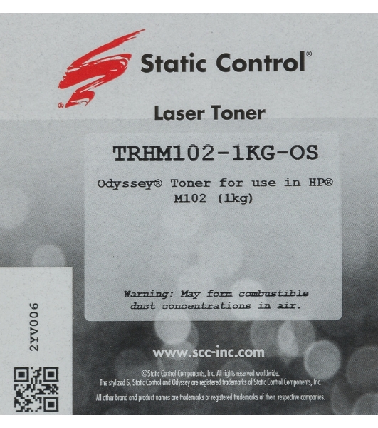 Тонер Static Control для HP LJ PM104/132, Bk, 1 кг, флакон