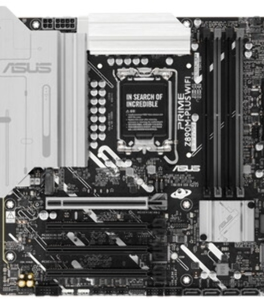 Материнская плата ASUS PRIME Z890M-PLUS WIFI, LGA 1851, Intel Z890, 4xDDR5, 6xSATA, 3xM.2, 1xPCIe 5.0 x16, 1xPCIe 4.0 x4, 2xPCIe 4.0 x1, 1xHDMI, 1xDP, 1x2.5Gb LAN, 2xUSB-A 2.0, 4xUSB-A 3.2 Gen 1, 1xUSB-A 3.2 Gen 2, 1xUSB-C 3.2 Gen 2x2, 3x3.5 мм, 7.1, mATX