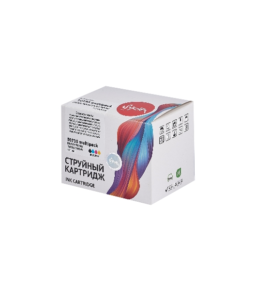 Набор струйных картриджей Sakura C13T10554A10 (T0735 BK/C/M/Y) для Epson, мультипак, 11,4 мл., 490 к.