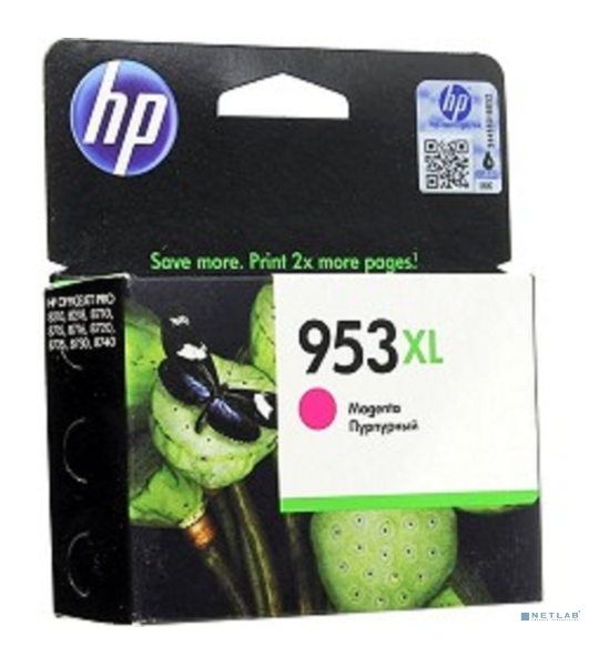 Картридж струйный HP 953XL F6U17AE пурпурный для HP OJP 8710/8715/8720/8730/8210/8725 (1600 стр.)