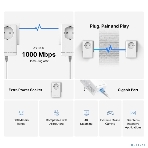Комплект гигабитных адаптеров Powerline с розеткой Mercusys MP500P KIT, фото 1