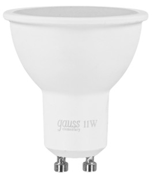 Лампа светодиодная Gauss Elementary 13631 11Вт цок.: GU10 софит 180B св. свеч. бел. хол. MR16 (упак.: 10 шт)