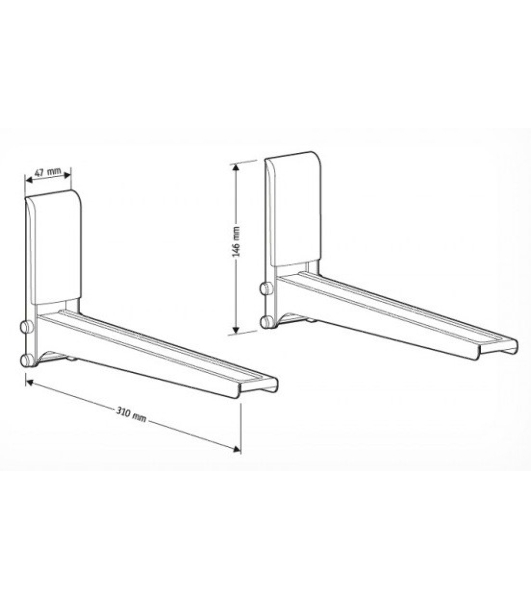 Кронштейн для СВЧ Holder MWS-2005 серебристый макс.40кг настенный фиксированный