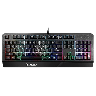 Клавиатура проводная MSI VIGOR GK20 RU черный USB Multimedia for gamer LED (подставка для запястий)