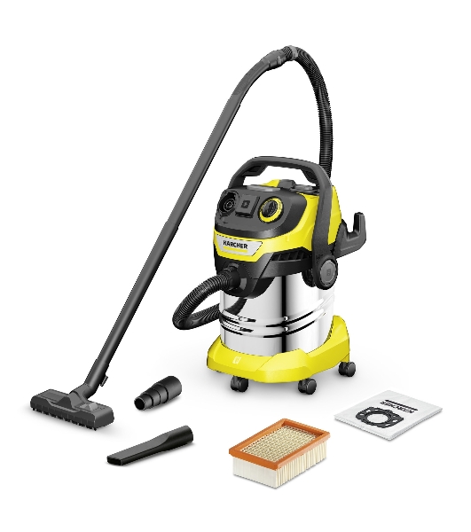 Строительный пылесос Karcher WD 5 P S V-25/5/22 1100Вт (уборка: сухая/сбор воды) желтый