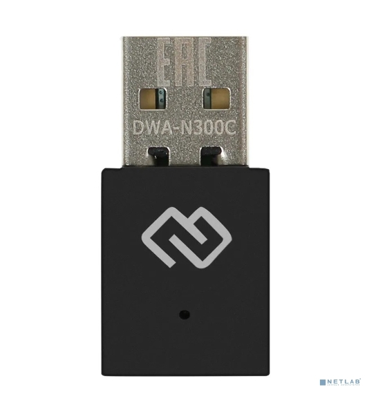 Сетевой адаптер WiFi Digma DWA-N300C N300 USB 2.0 (ант.внутр.) 1ант. (упак.:1шт)