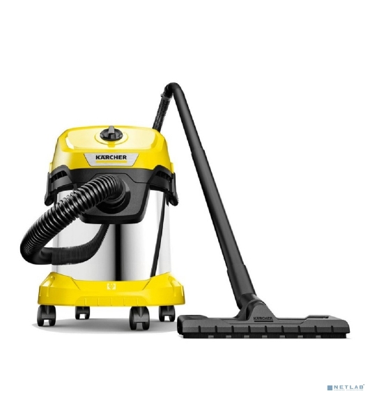 Строительный пылесос Karcher WD 3 S V-15/4/20 1000Вт (уборка: сухая) желтый