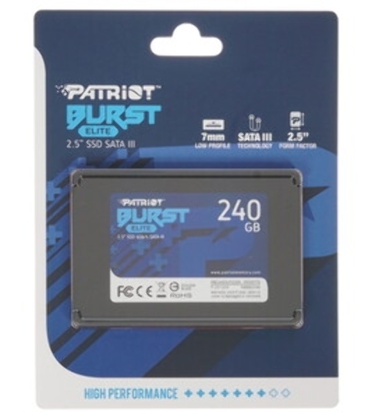 Накопитель SSD Patriot Burst Elite, 240Gb, SATA, 2.5', R/W 450/320