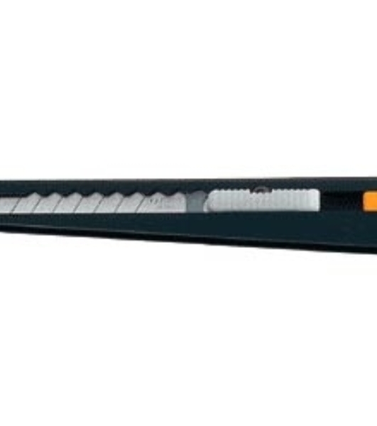 Канцелярский нож OLFA OL-180-BLACK нерж.сталь серебристый 0.9см