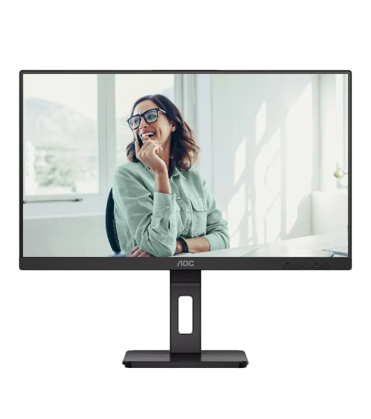 Монитор 27' AOC Q27P3CV IPS 2560x1440, 75 Гц, 4 мс, 16:9, 350 кд/м², 2xHDMI 1.4, DisplayPort 1.2, USB-концентратор (4x USB 3.0), 2.5 Gigabit Ethernet, встроенные динамики, черный