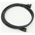 Кабель HDMI 2м, 19pin to 19pin, 1 угловой разъем, черный , фото2