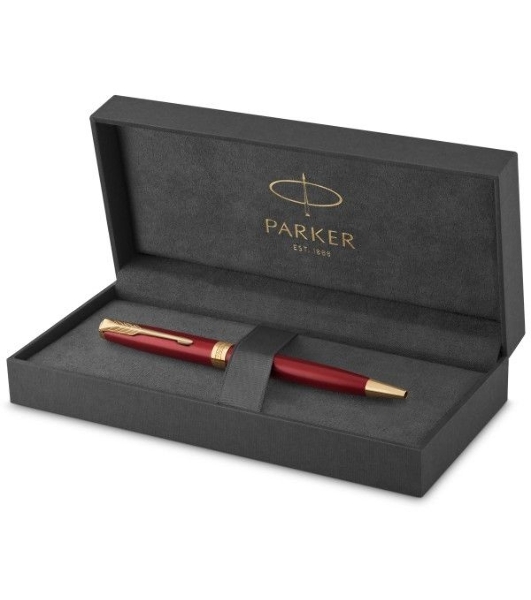 Ручка шариковая Parker Sonnet Core K539 (CW1931476) LaqRed GT M, черные чернила, подарочная коробка