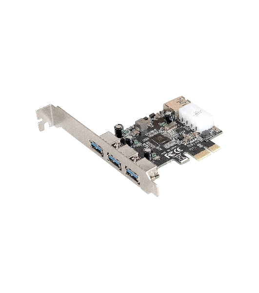 Контроллер ExeGate EXE-367 PCI-E 2.0, 3*USB 3.0 ext + 1*USB 3.0 int, разъем доп.питания (OEM)