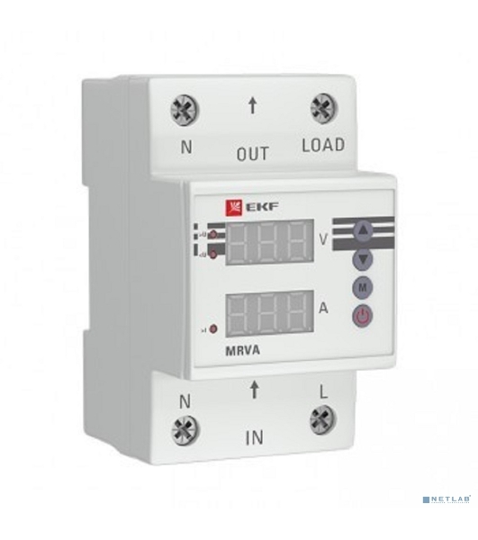 Реле напряжения и тока с дисплеем MRVA 63А PROxima EKF MRVA-63A