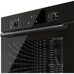 Встраиваемый духовой шкаф Kuppersberg HF 609 B, High-Tech, объем 80 л, 10 режимов работы, телескопические направляющие, цифровой таймер, 2 стекла в дверце, утапливаемые переключатели, энергоэффективность А, черный, фото2